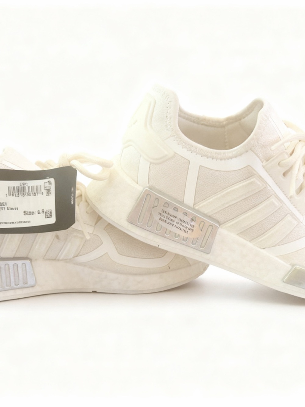 adidas Off-White/Cream NMD R1 Lace-Up Sneakers